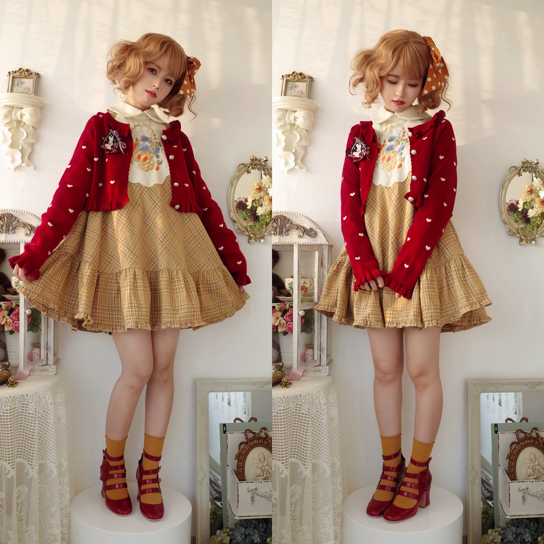 Yukines Box~Sweetheart~Sweet Lolita Short Sweater Mumlticolors   