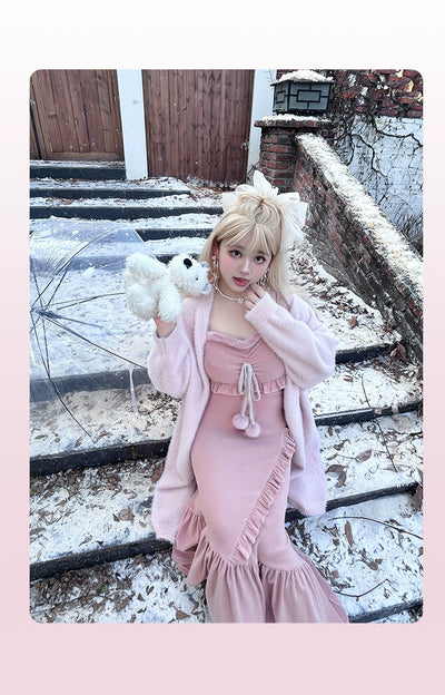 Hard Candy~Plus Size Lolita Suit Knitted Fishtail Lolita Dress   