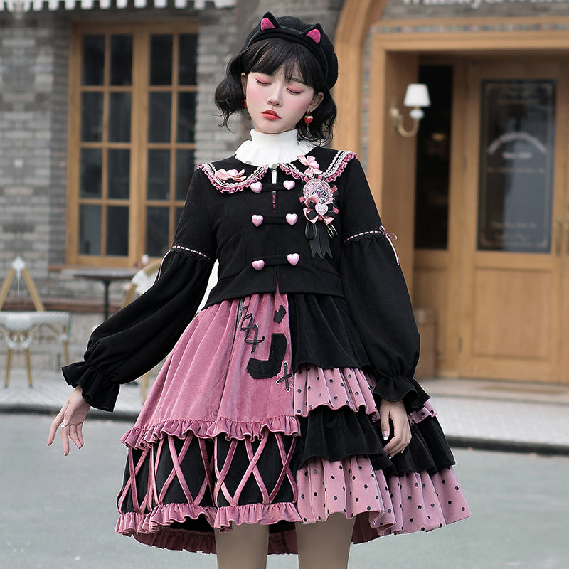 ChunLv Lolita~Exploding Raspberry~Vintage Lolita Winter Suit   