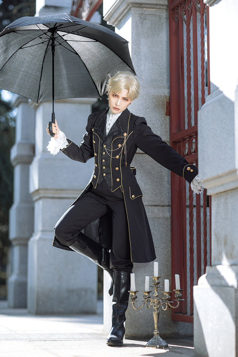 Immortal Thorn - Forever Rose - Ouji Lolita Coat Prince Handsome Wind Coat
