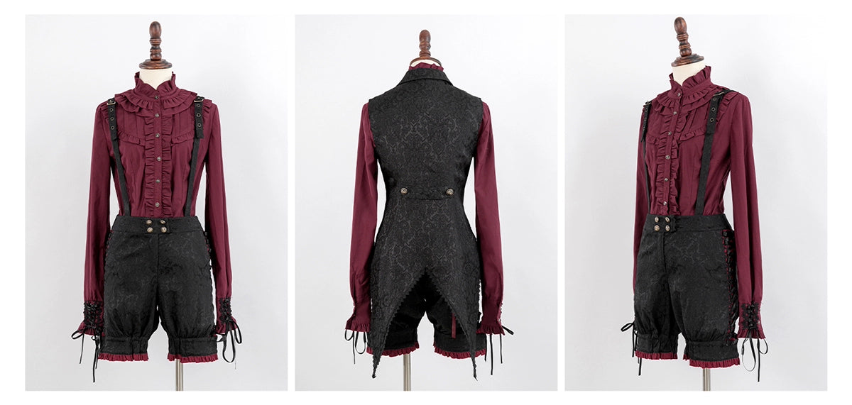(BFM)Luna Planetarium~Evil Fang~Gothic Lolita JSK Suit Ouji Lolita Shorts Suit 36838:531862