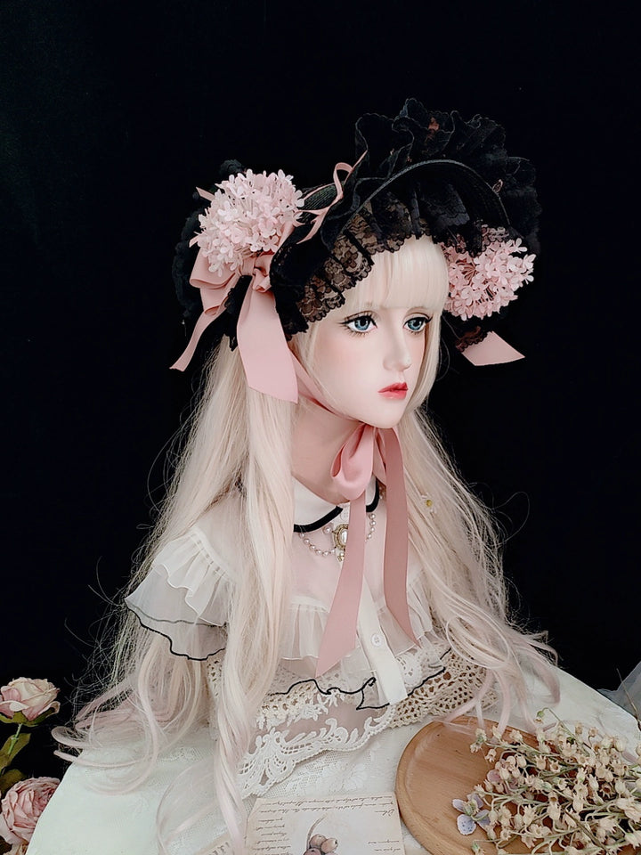 Honey Princess~Handmade Gothic Lolita BNT Halloween Lolita Hat   