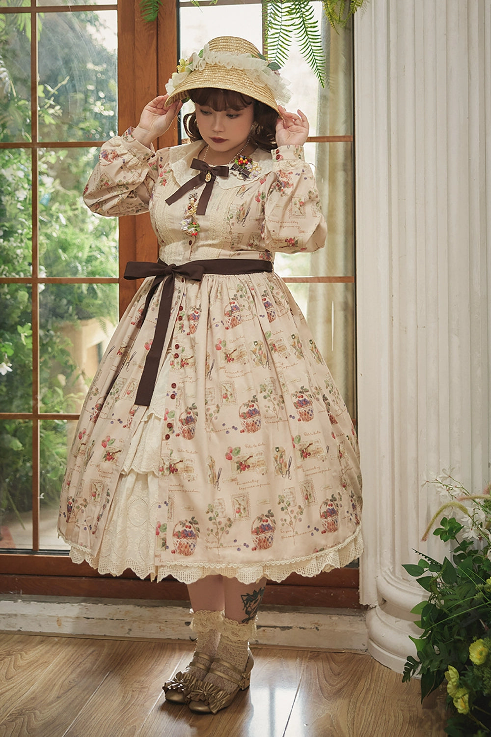 (Buyforme)Miss Point~Forest Lolita Lantern Sleeve OP Casual Dress 29482:341944