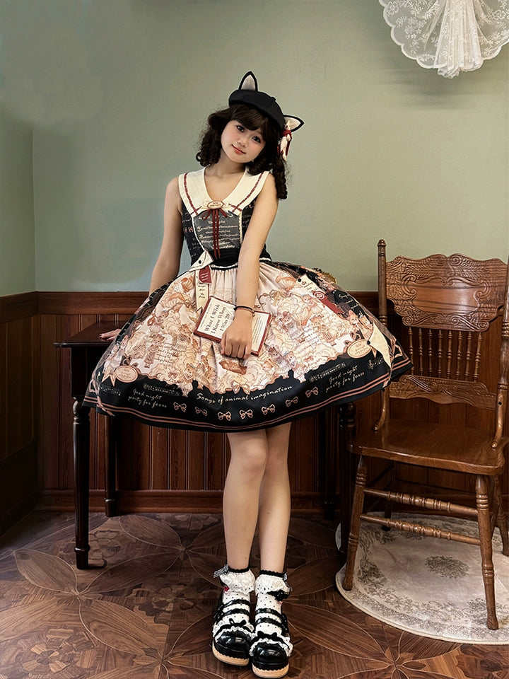 Alice Girl~Fox Band~Sweet Lolita Faux Collar with Ear-shaped Accents