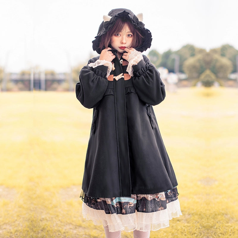 Fairy Cat~Sweet Lolita Coat Autumn and Winter Lolita Outwear   