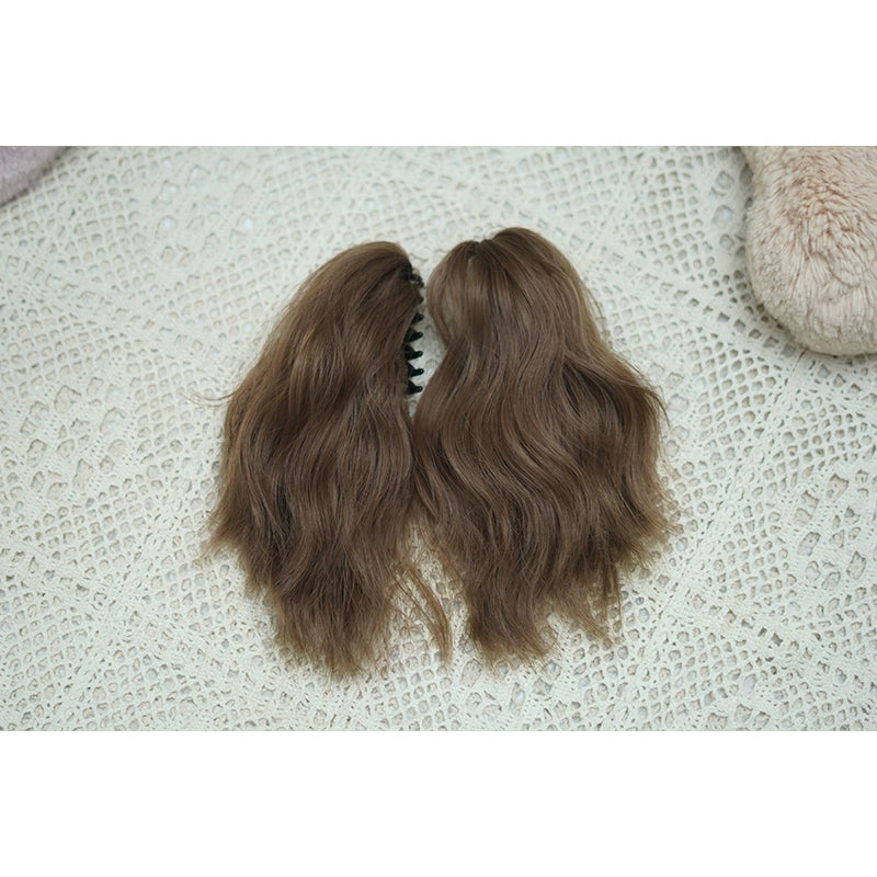 Imperial Tea - Sweet Lolita Long Wigs, Detachable Ponytail Warm Tea Brown Ponytails Only
