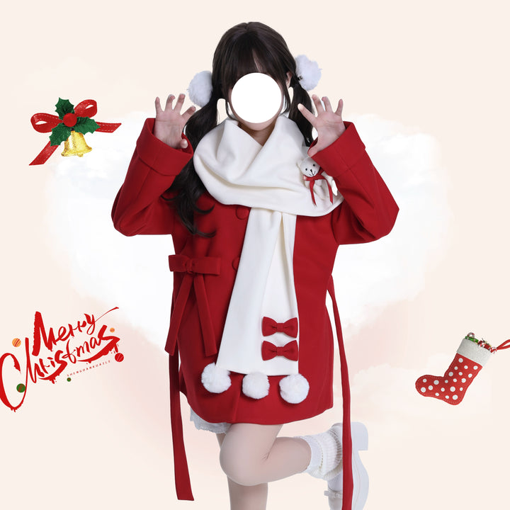 Platycodon House~Winter Sweet Lolita Coat Long Scarf Outerwear