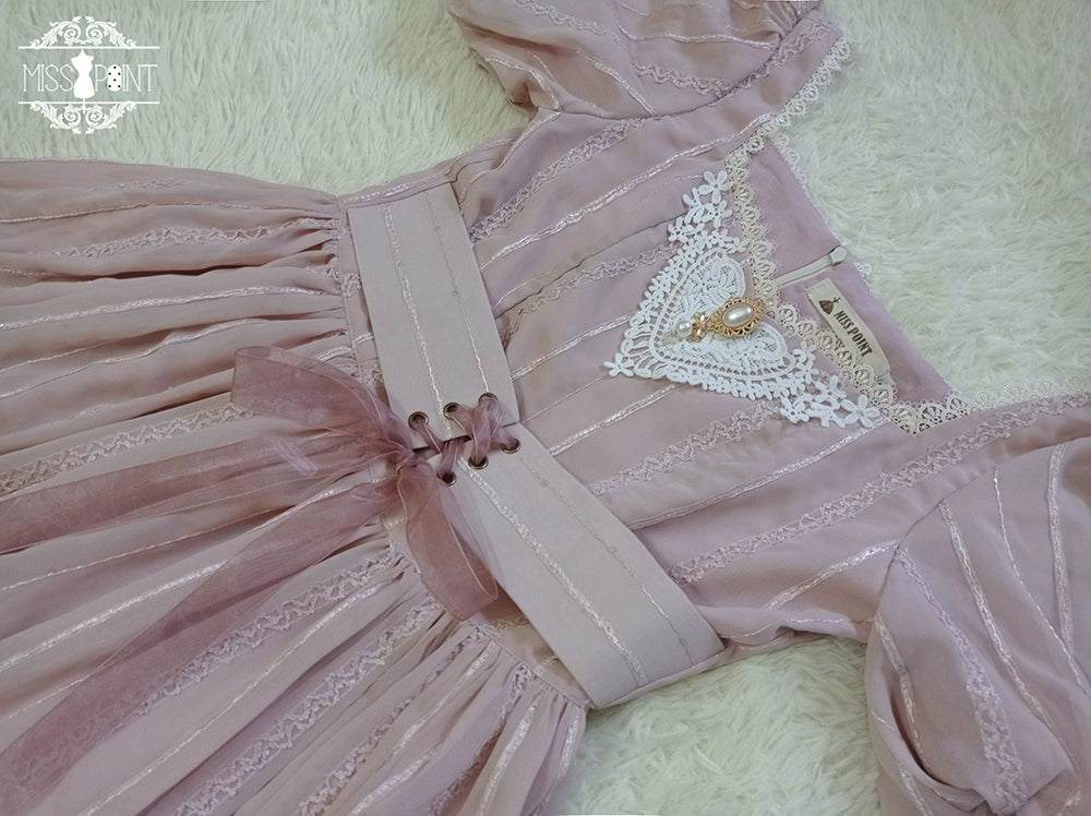 Miss Point - Tulip - Classic Lolita OP Dress Short Sleeve Dress Multicolors