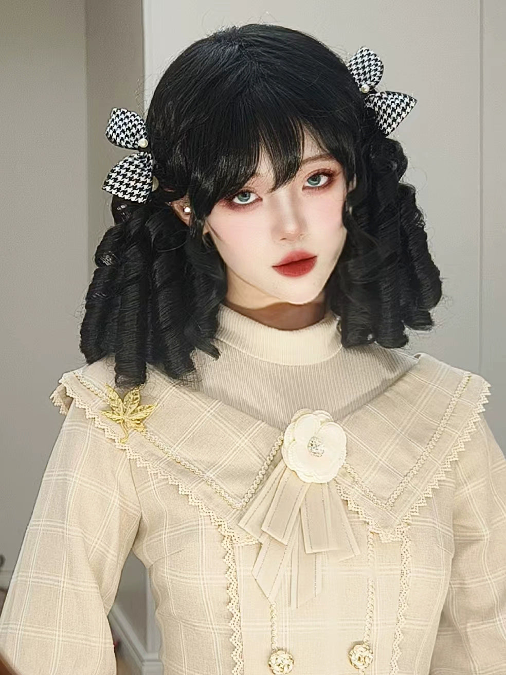 Mabuxi~33CM Sparkling Lolita Wig Roman Curls Gorgeous Court Wig 40478:671730