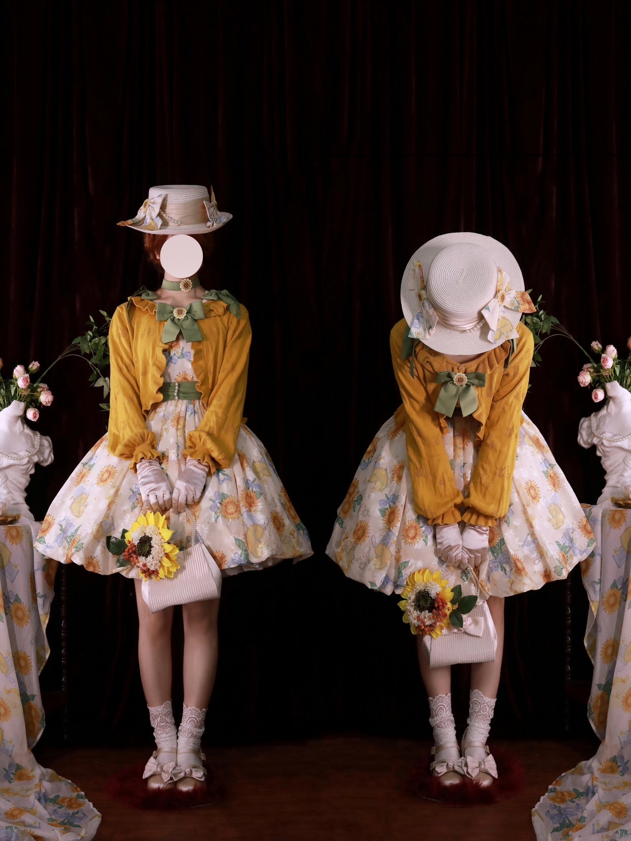 Akiyama Future Studio~Sunflower Print Lolita JSK Dress in Breathable Light Fabric 42790:753507