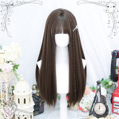 Dalao~Natural Lolita Wig Gentle Long Curly Hair 2083 Cold Brown  