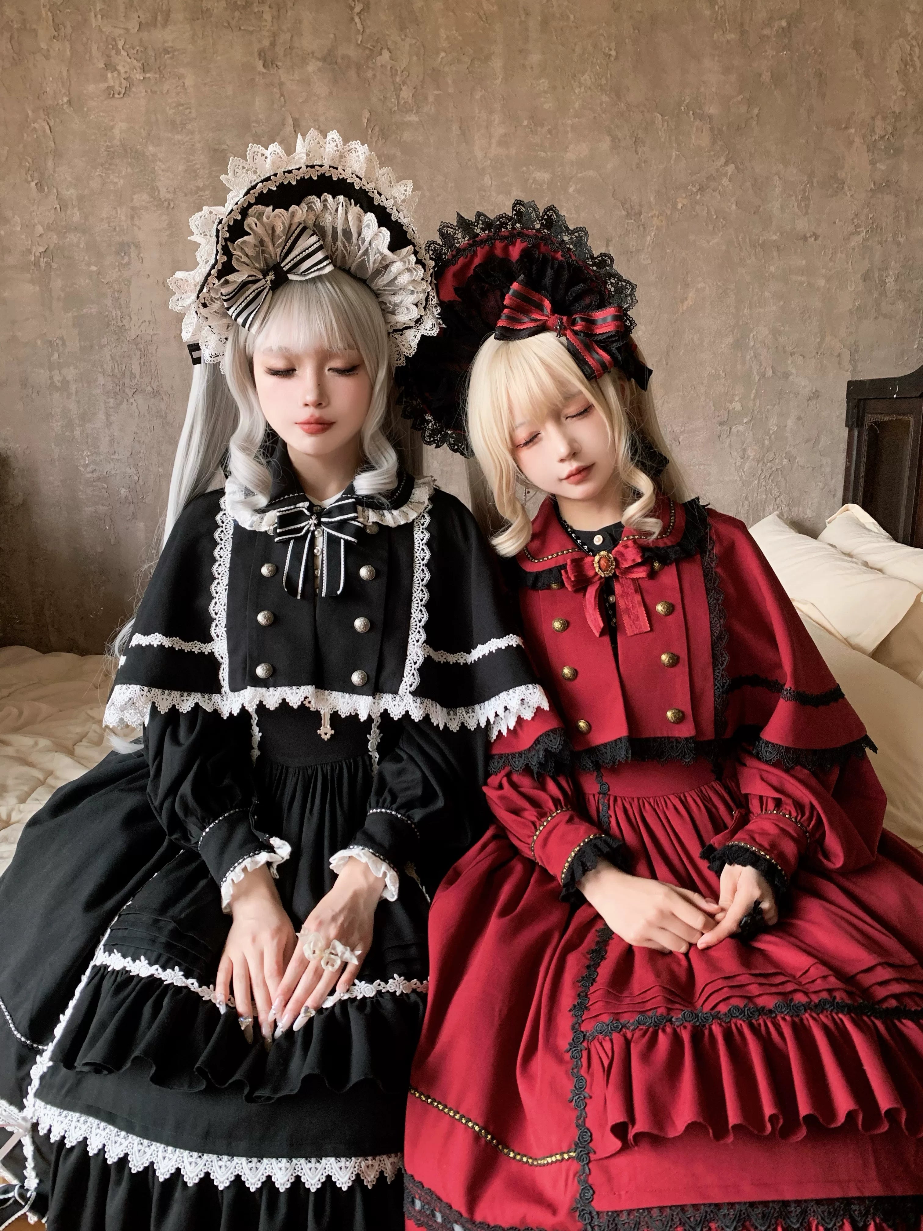 Ningyo Night - Old School Lolita OP Dress, Peter Pan Collar Cape 44635:816637