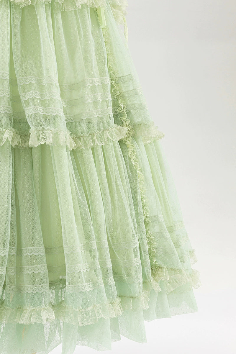 (BFM)Polyhymnia~Secret Forest~Classic Lolita JSK Dress Multi-layered Dress Summer Gauze Dress 36800:528834
