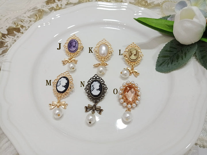 Miss Point~Yuxiang~Classic Lolita Brooch Jeweled Brooch Accessories Pearl Pendant Brooch O  