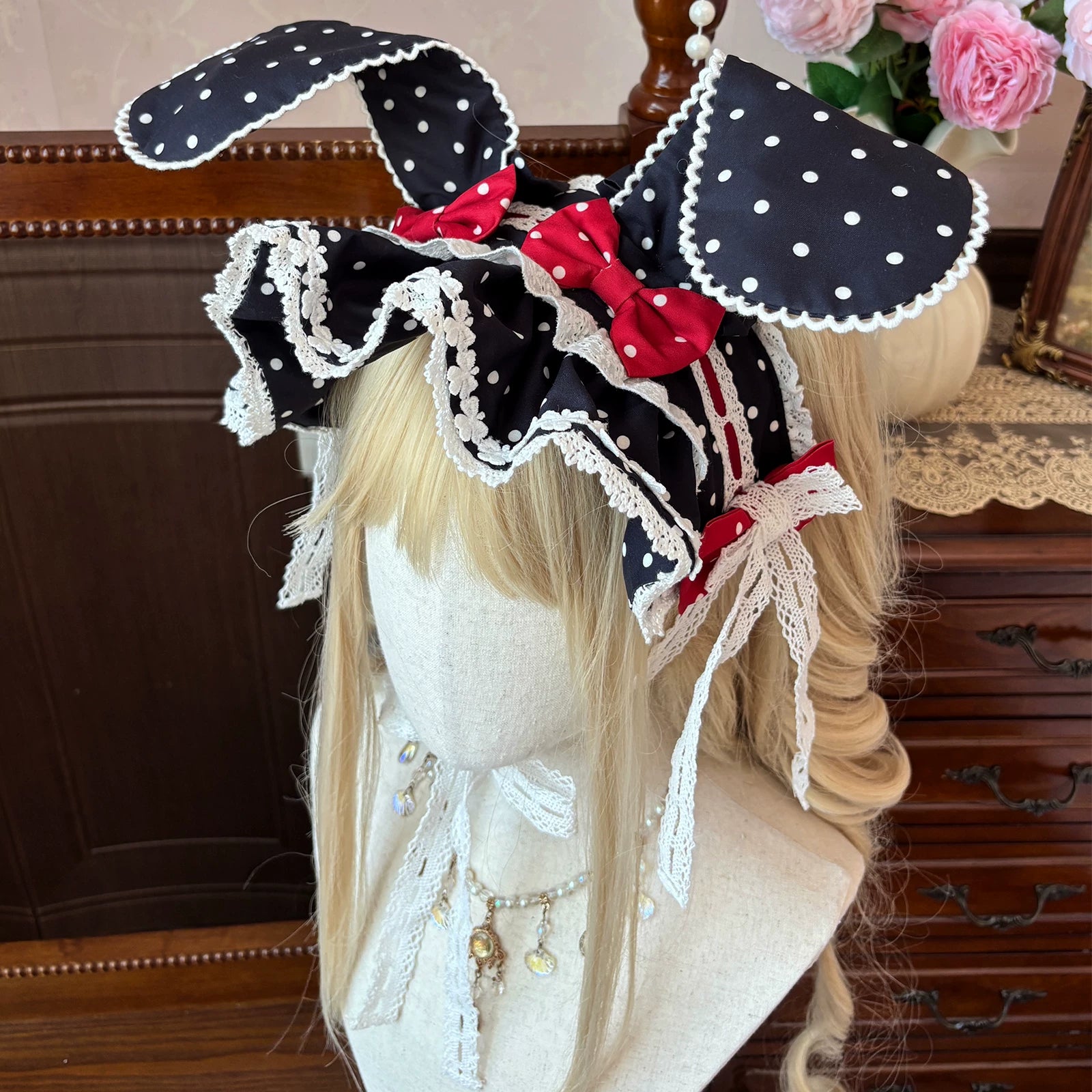 Myth Rabbit Tea Party - Sweet Lolita Dress Set, Bunny Print JSK (S) / L M S XL) 44460:809483