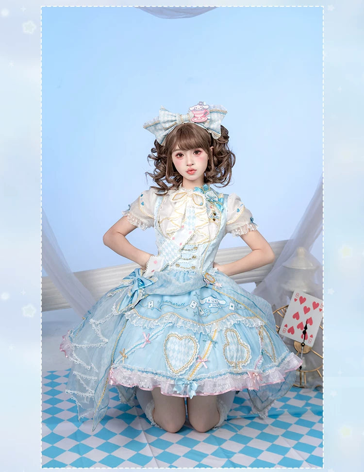 Cinnamoroll Magician - IP Collaboration Sweet Lolita Dress Set, Cinnamoroll Prints 45993:871366