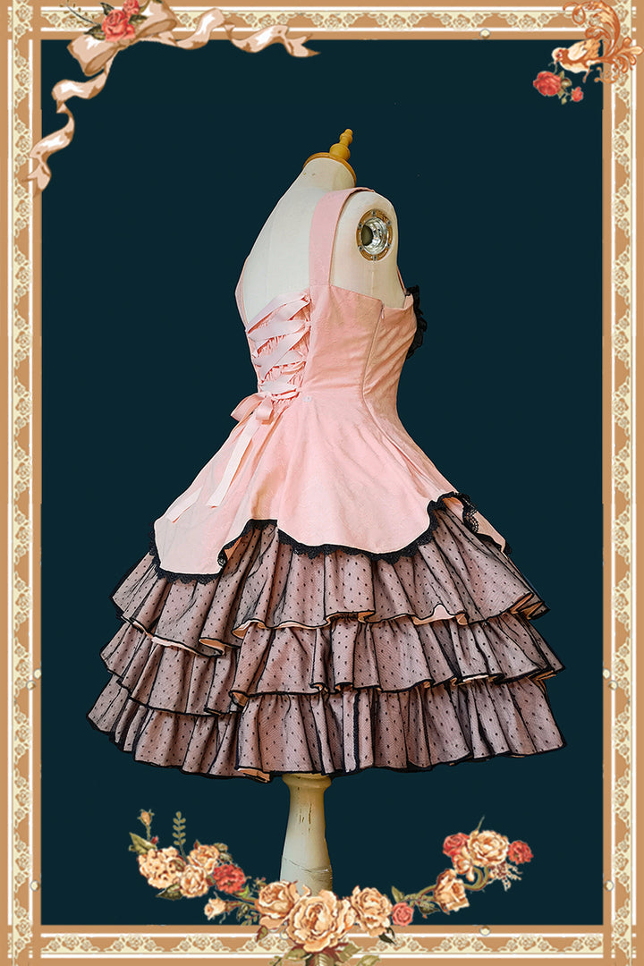 Infanta~Waltz~Classic Lolita JSK Tiered Dress with Bunny Ear Blouse