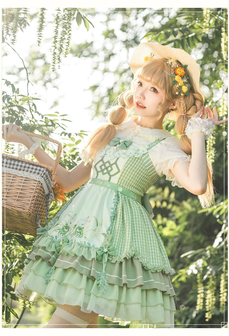 YingLuoFu~Lucky Day~Country Lolita JSK Dress Cute Lolita Dress   