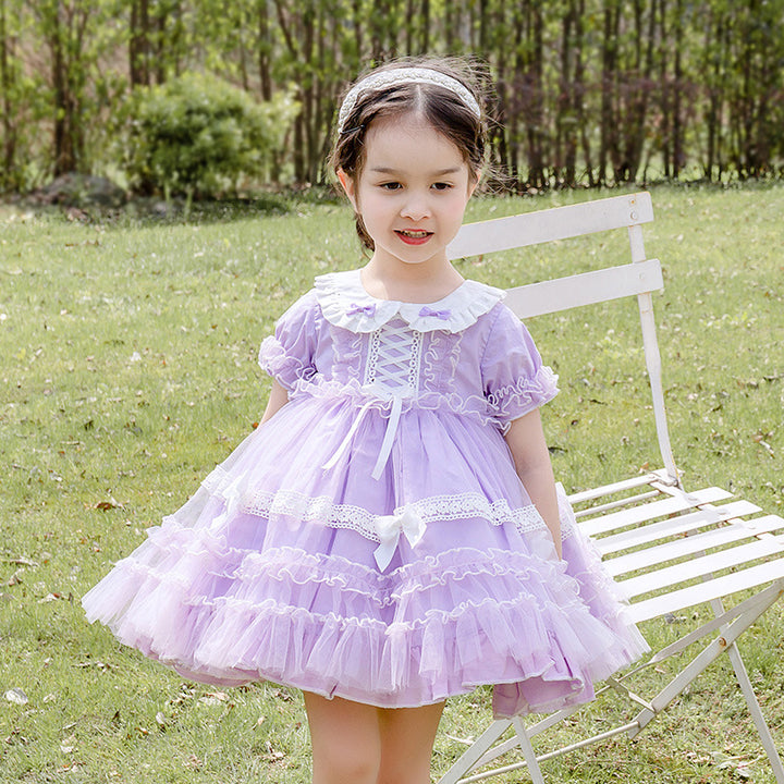 ZIIVAXXY Lolita~Summer Purple Kid Lolita Dress   