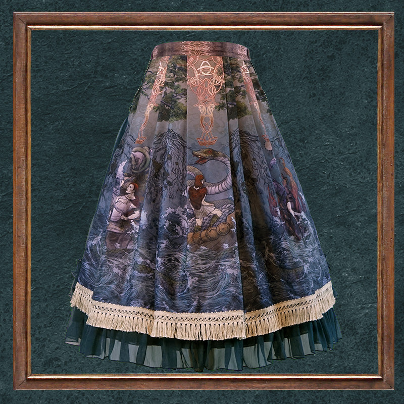 (BFM)FunCcino~Ragnarok~Nordic Style Loki Lolita JSK SK Dress (2XL L M S XL) 33160:406544