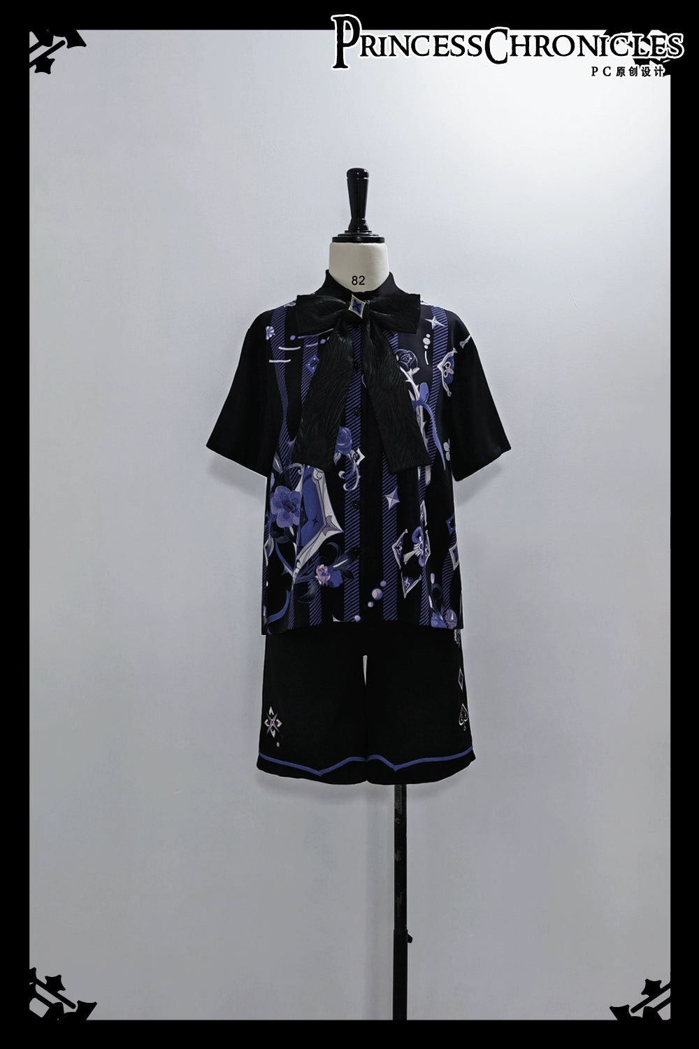 Princess Chronicles~Summer Cool Prince Print Loose Shirt and Shorts S printed shirt only (in-stock) 