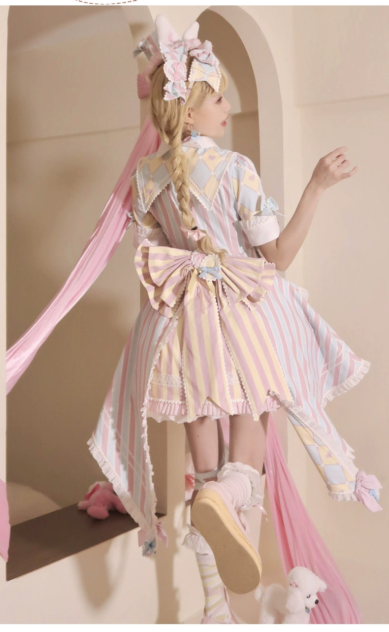 Sakurahime~Werid Theatre~Sweet Lolita Blackpink Stripe OP 21518:342504