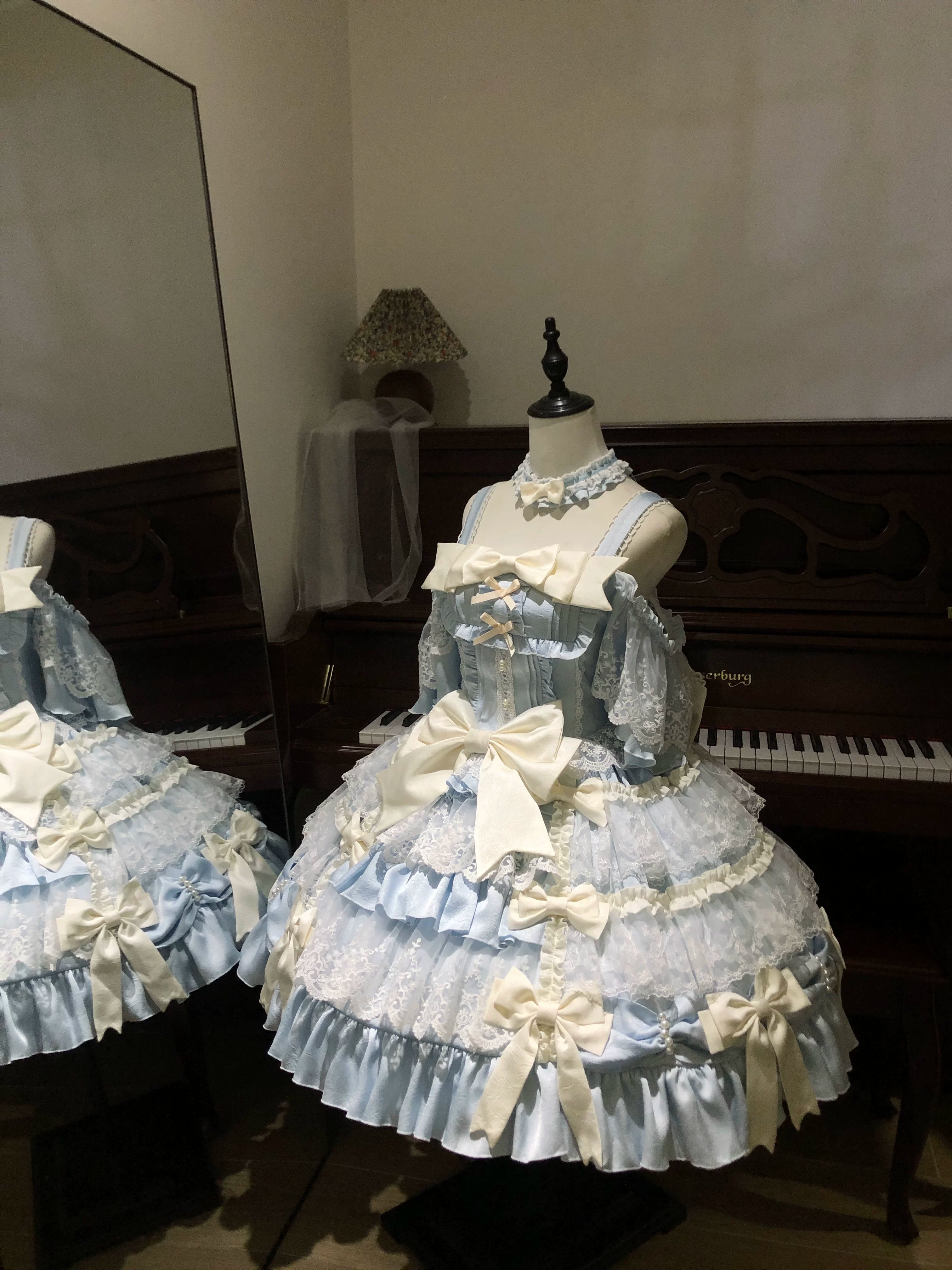 Celia's Confession - Plus-size Sweet Lolita Wedding OP Dress (L M S XL) 44884:825546