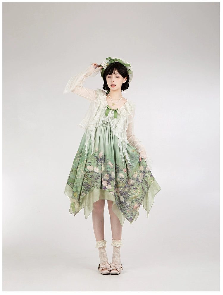 With PUJI~Letters and Poetry~Summer Classic Lolita Tulle Lace Bolero with Multi-Color