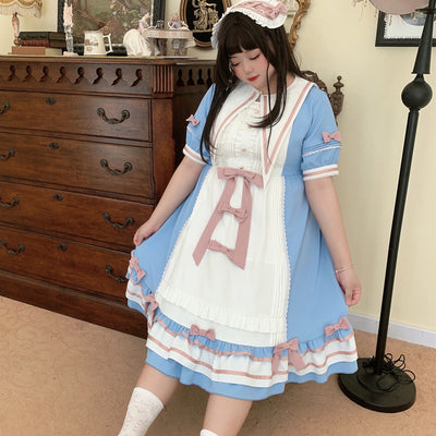 Niu Niu~Candy Sweethearts~Plus Size Short-Sleeve Sweet Lolita OP   