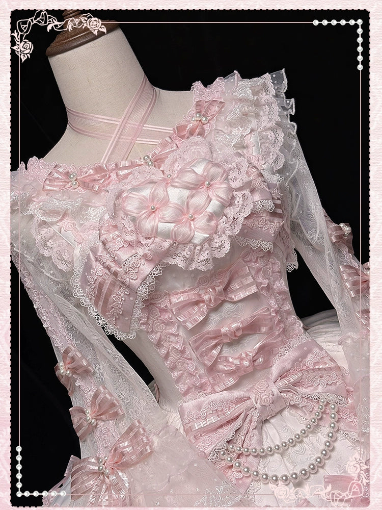 Shuang Sheng Xiao Xiong - Heart of Love - Sweet Lolita Wedding JSK, Bow Details 44306:803176