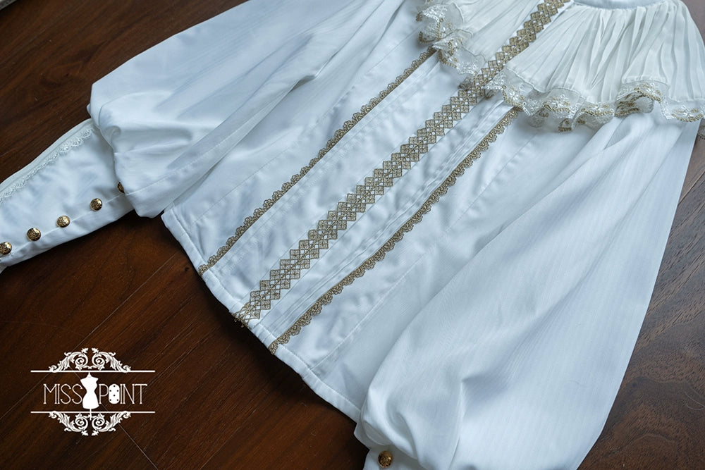 (BFM)Miss Point~Demon Hunting Notes~Elegant Lolita Blouse Ruffled Collar 33612:433932
