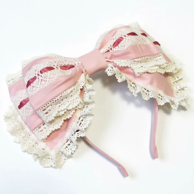 Old School Lolita KC, Lace & Bow Berry Pink
