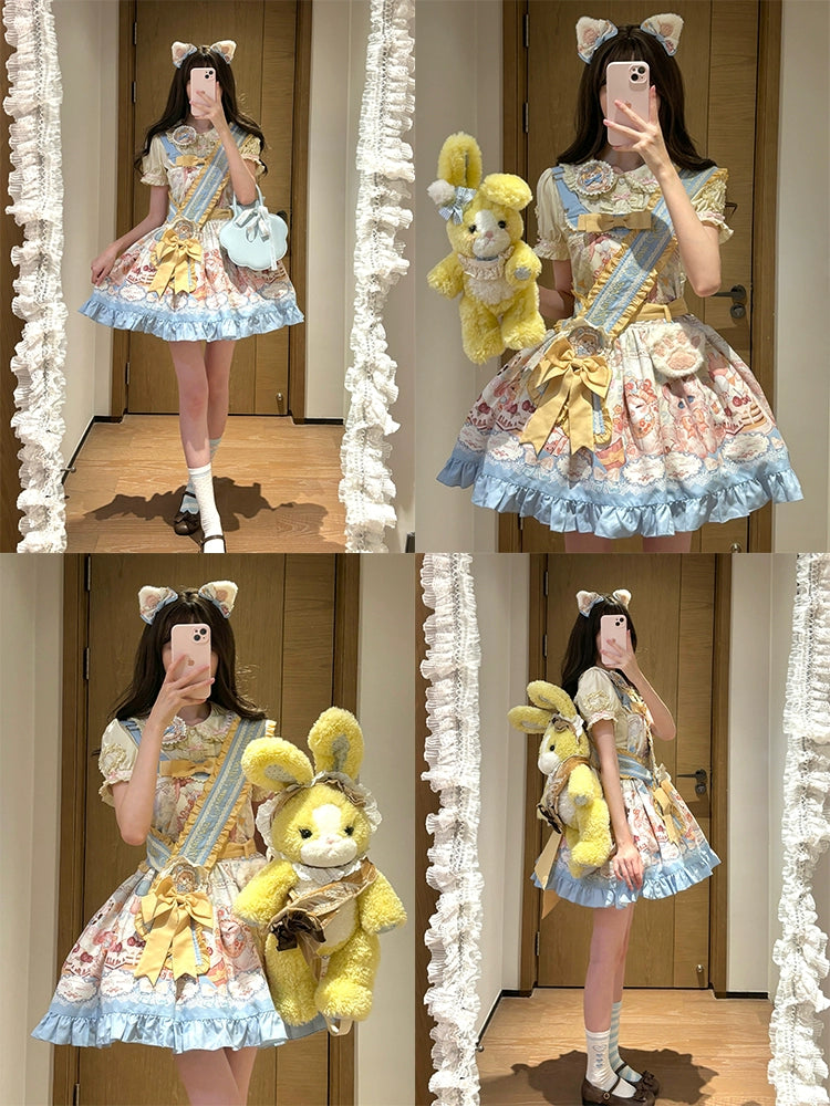 Mewroco~Sweet Lolita Salopette Daily Cute Lolita Dress   