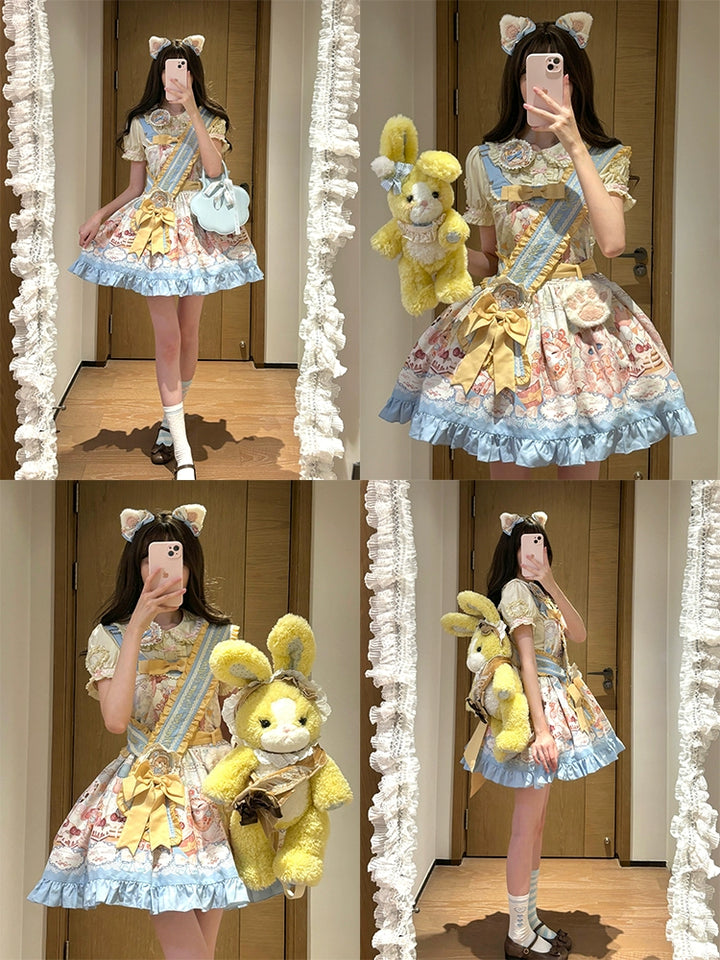 Mewroco~Sweet Lolita Salopette Daily Cute Lolita Dress   