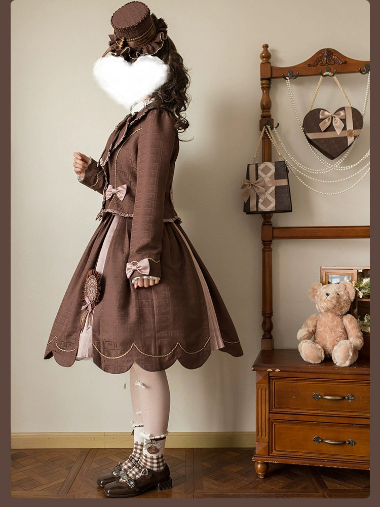 Alice Girl - Bear Chocolate Slab - Jacquard Classic Lolita Accessories