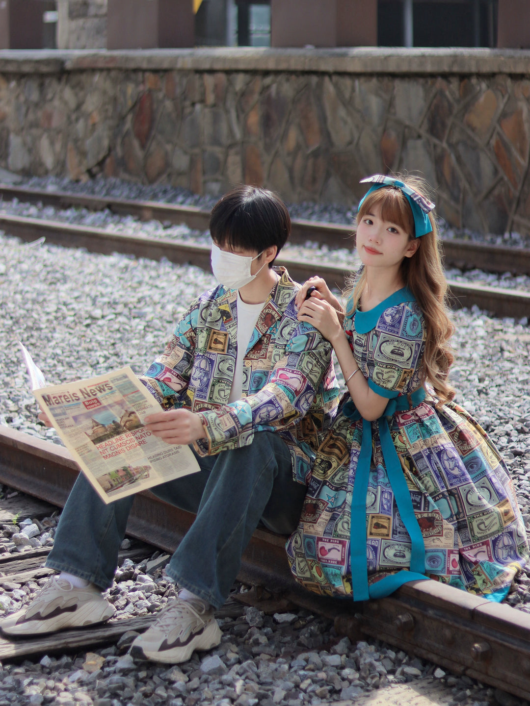 Miss Cube - Antique Label - Retro Lolita OP Dress Short Sleeve Dress