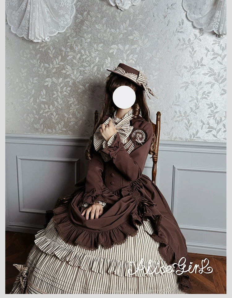 Alice Girl - Duke of Victoria - Classic Lolita SK & Overskirt Set 44092:794914