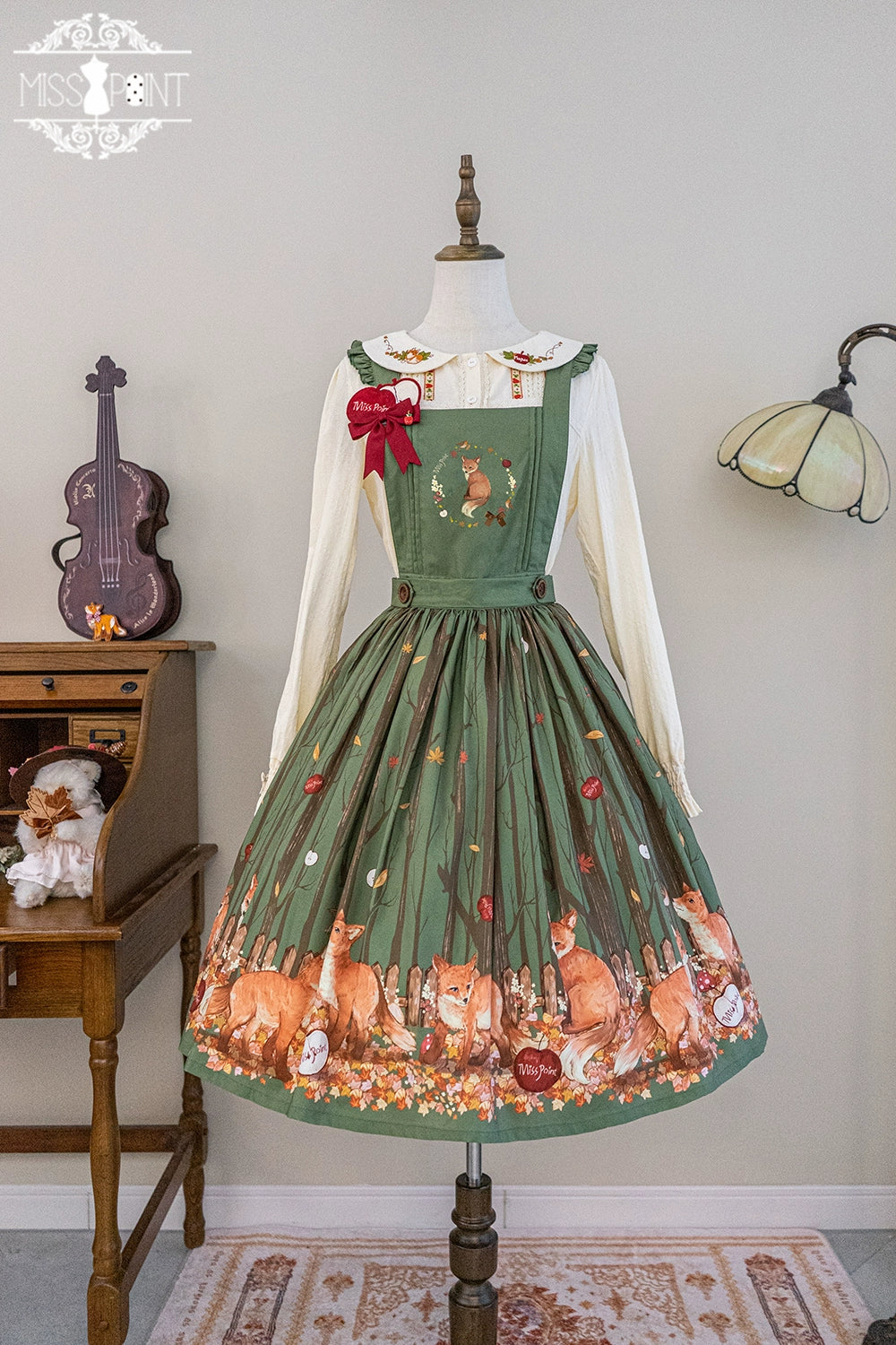 Miss Point~Fat Fox in the Forest~Elegant Lolita Skirt Detachable Chest Guard SK 37582:562302