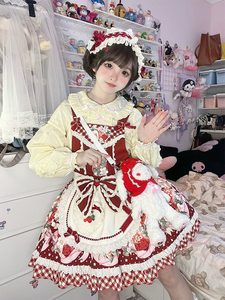 Mewroco~Frosting~Sweet Lolita Yellow Doll Collar Blouse   