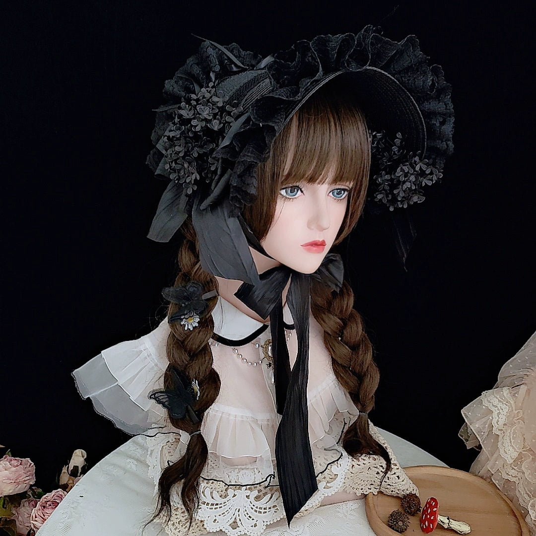 Honey Princess~Handmade Gothic Lolita BNT Halloween Lolita Hat   