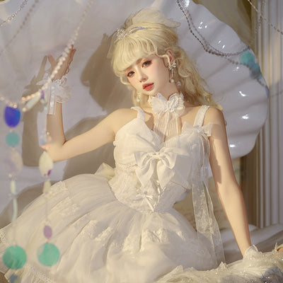 OCELOT~The Bright Moonlight~Wedding Lolita Bridesmaid Dress S white 