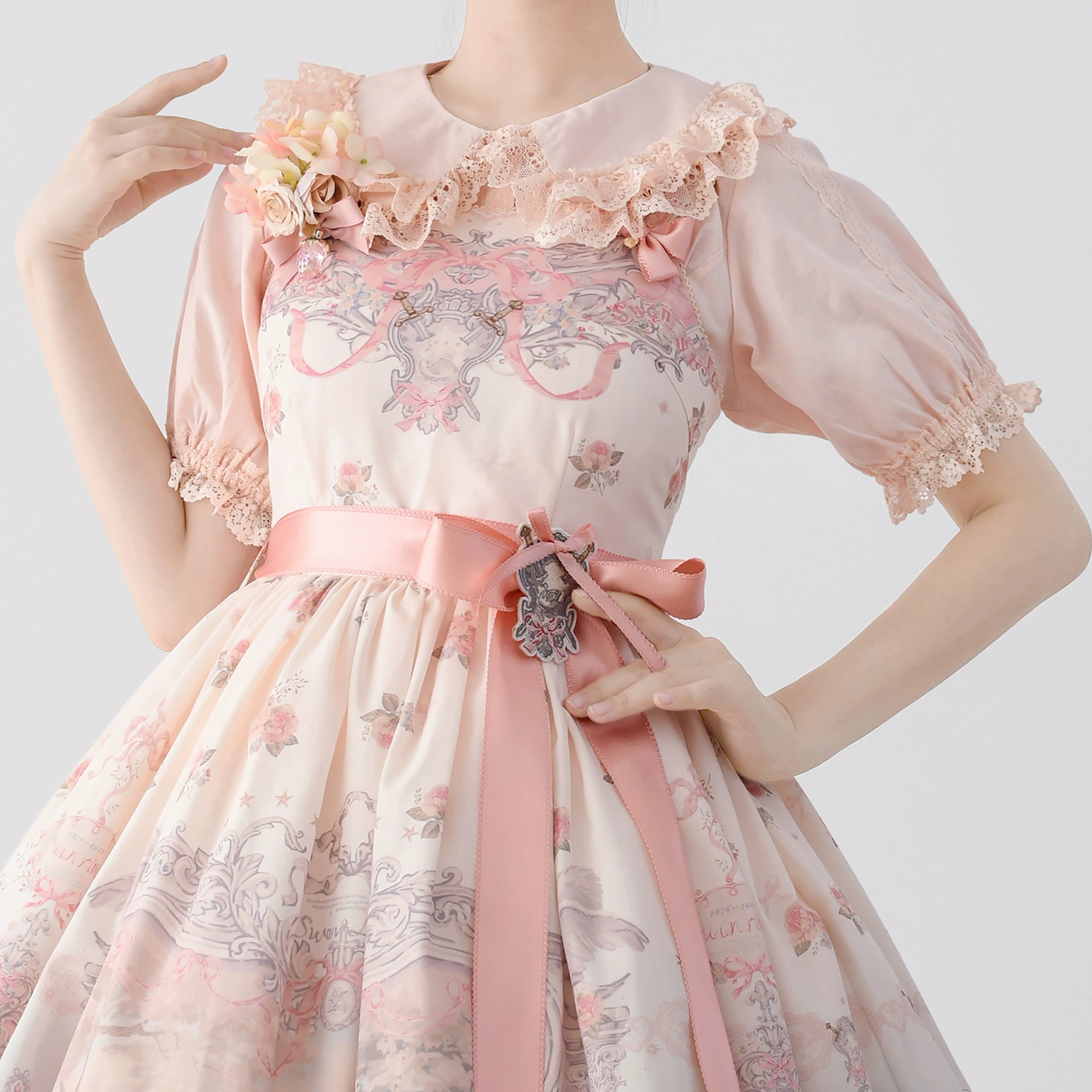 MIST - Hyde Garden - Cotton Lolita Blouse Puff Short Sleeve Shirt