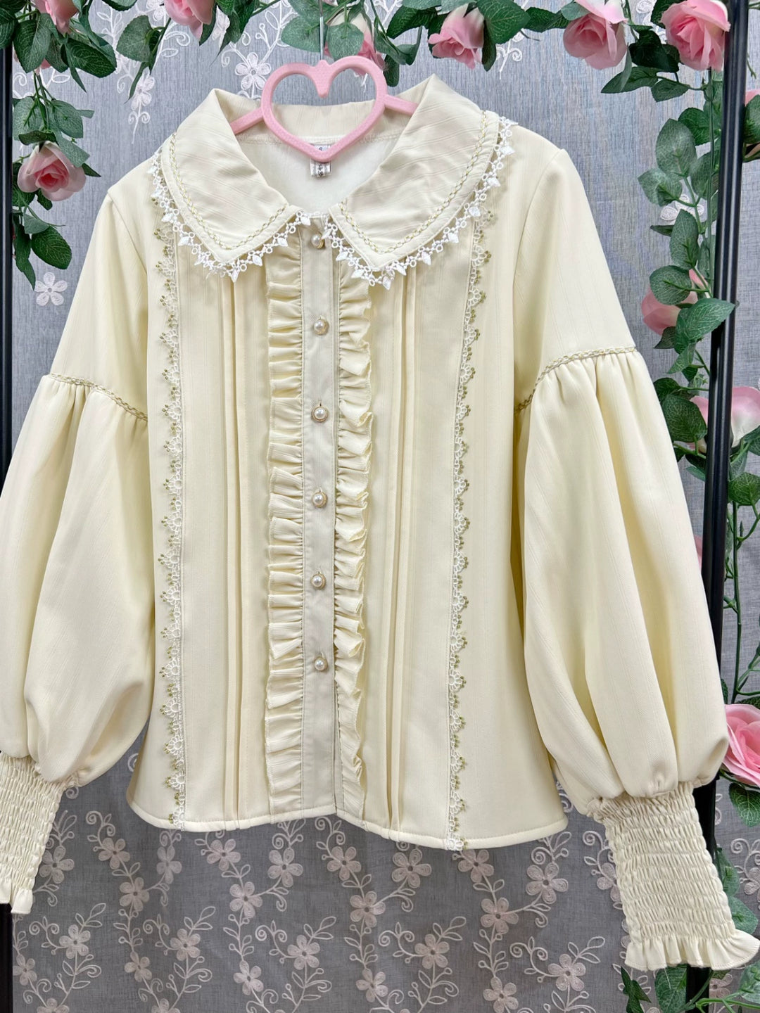 DMFS Lolita~ Sweet Lolita Blouse Vintage Mutton Sleeves Winter Lolita Shirt