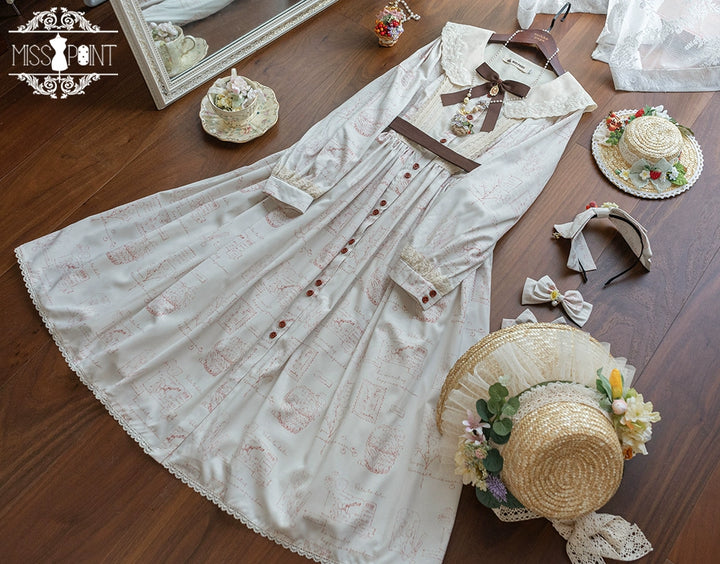 (Buyforme)Miss Point~Forest Lolita Lantern Sleeve OP Casual Dress 29482:341958