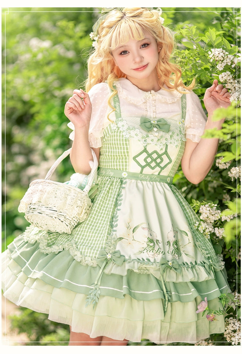 YingLuoFu~Lucky Day~Country Lolita JSK Dress Cute Lolita Dress   