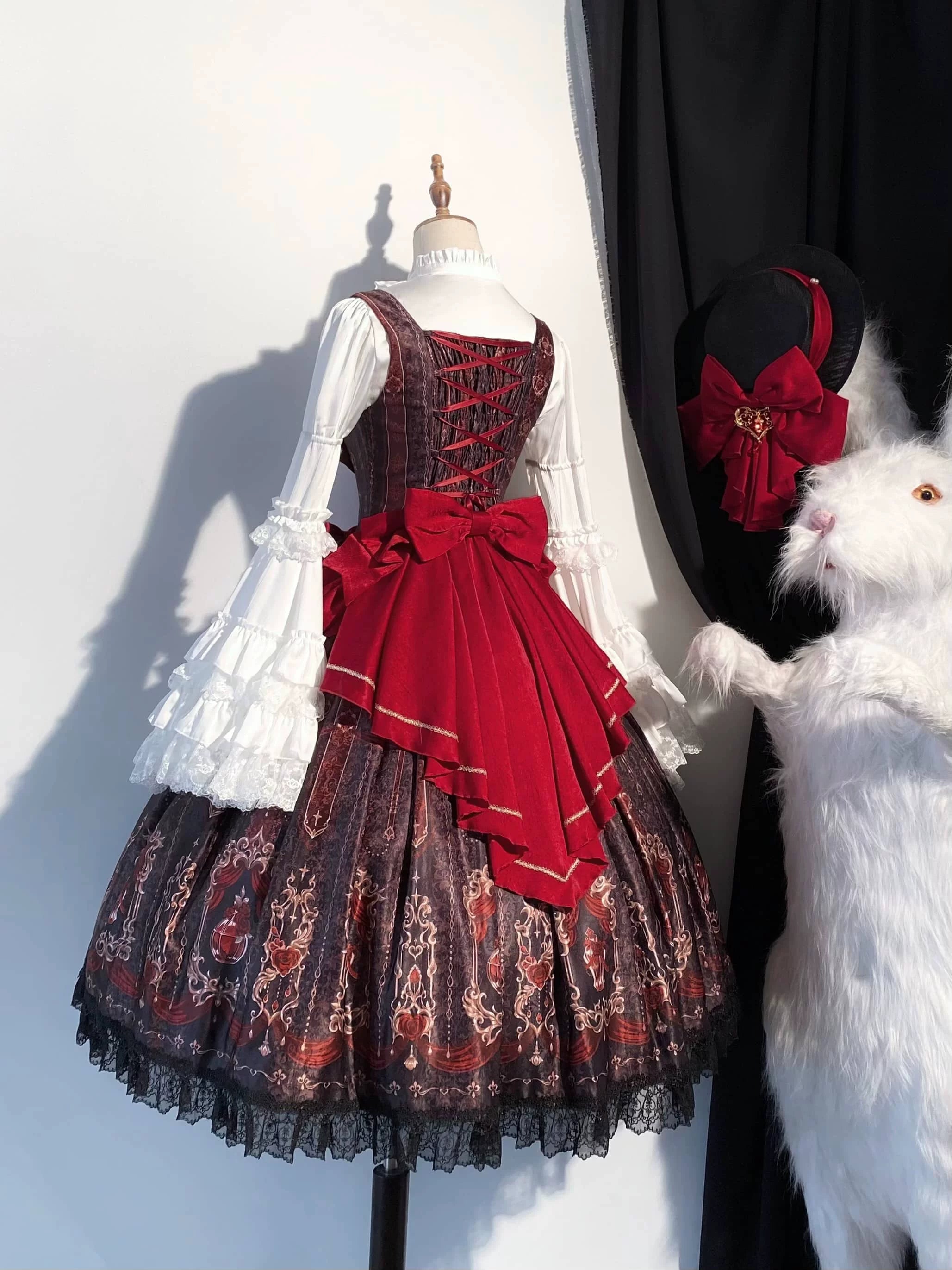 Perfume Bottle - Gothic Lolita Bust-support Printed JSK Dress Set 45738:860403