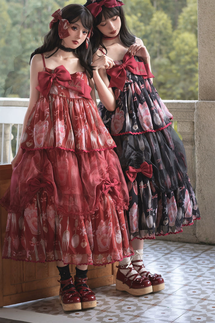 Babyblue~Strawberry Box~Sweet Lolita JSK With Strawberry Print 42972:760717