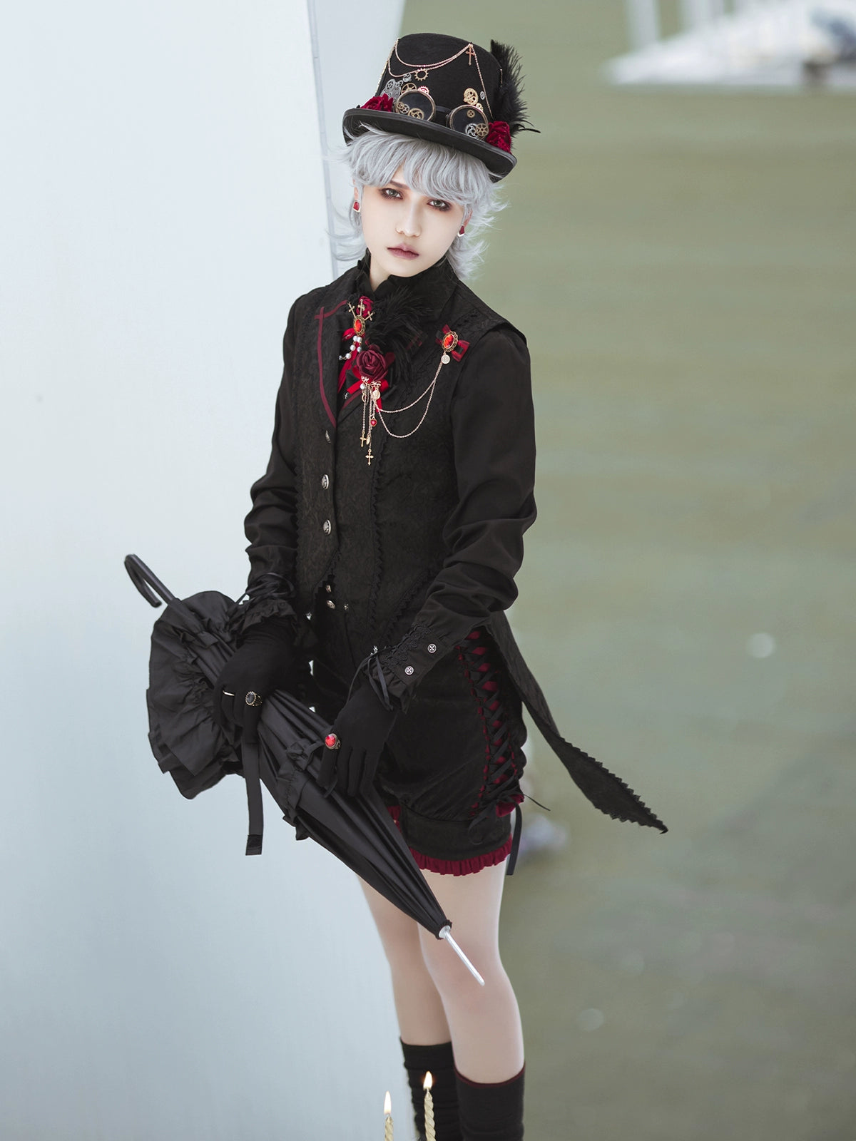 (BFM)Luna Planetarium~Evil Fang~Gothic Lolita JSK Suit Ouji Lolita Shorts Suit 36838:531850