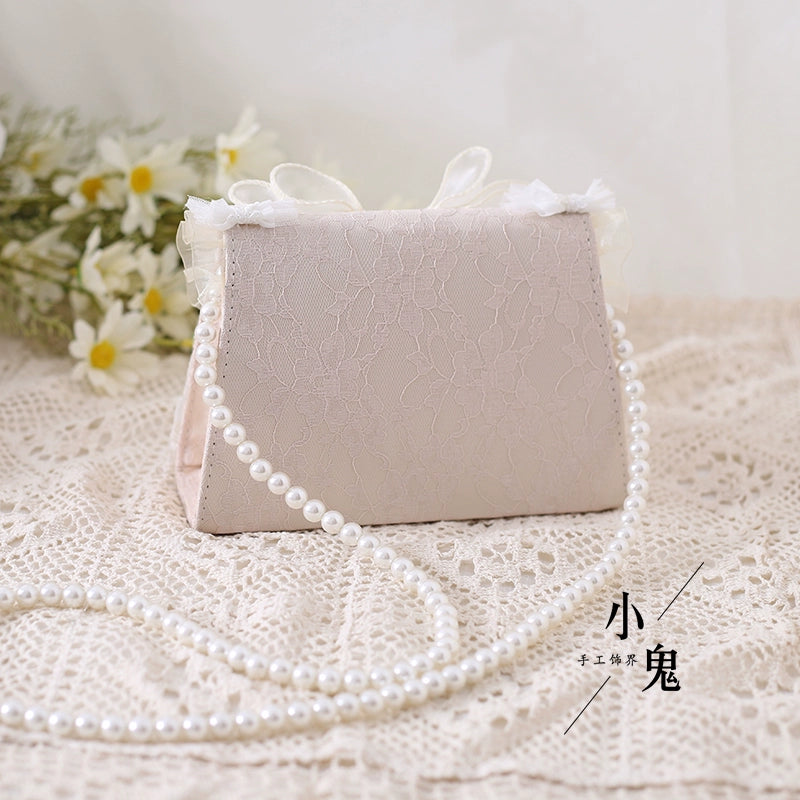 Xiaogui~Elegant Lolita Handbag Ivory Tea Party Lolita Bag   