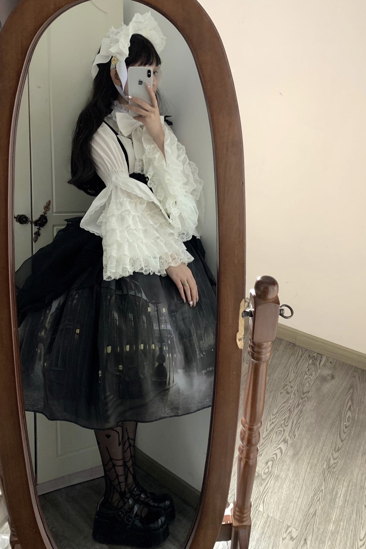 Plum Tree - Liliya's Secrets - Cotton Lolita Princess Sleeve Blouse, Gorgeous Shirt 44381:805985